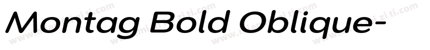 Montag Bold Oblique字体转换